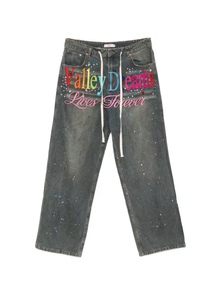 Blugi Vale cu broderie albastru
