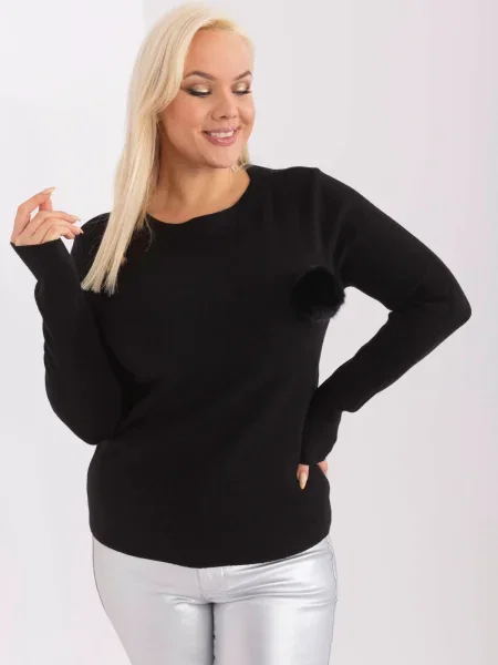 Pulover Fashionhunters tricotate negru