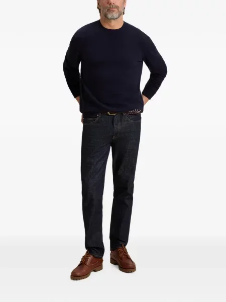 Pulover Woolrich cu decolteu rotund albastru