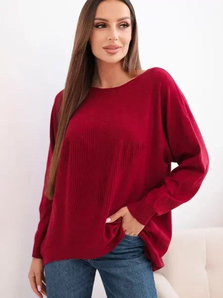 Pulover Kesi Włoski bordo