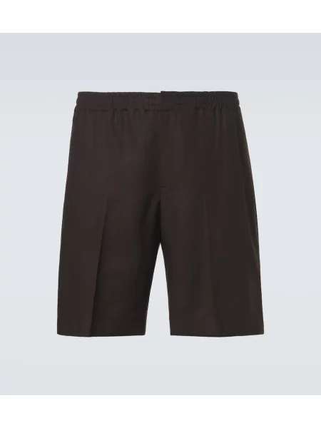 Pantaloni scurți Zegna de in maro