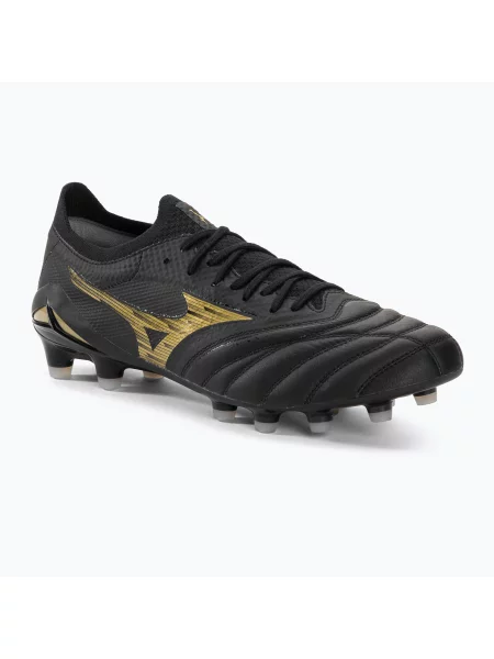 Mizuno Morelia Morelia Neo IV Beta Elite MD ghete de fotbal pentru bărbați negru/aur/negru/negru negru