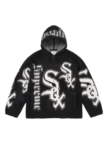 Hanorac cu glugă Supreme alb