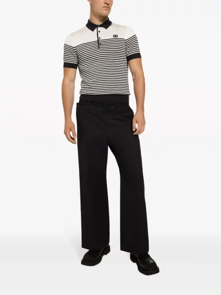 Siuvinėta polo marškinėliai Dolce & Gabbana balta