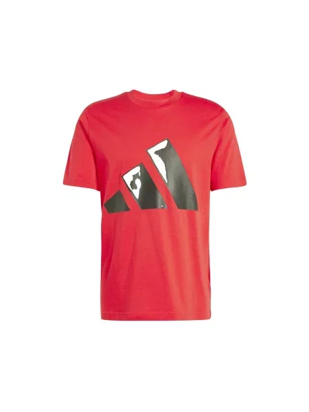 Majica Adidas Sportswear s autogramom crvena