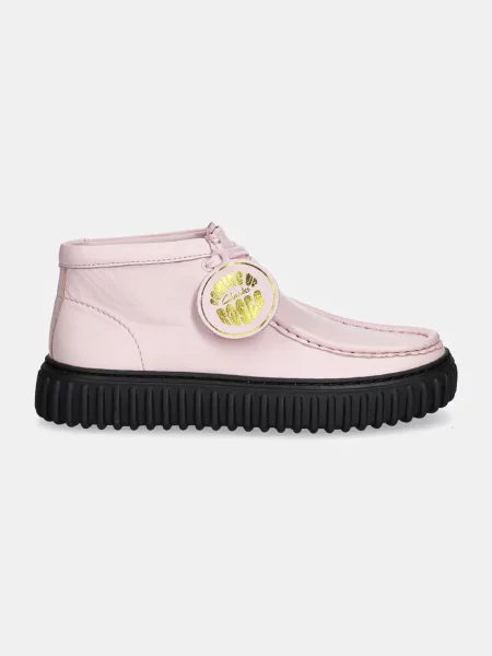 Δερμάτινα κλειστά παπούτσια Clarks Originals CUR Torhill Hi ροζ