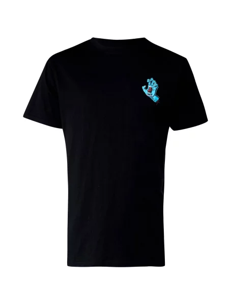 Santa Cruz Tricou Screaming Hand albastru neon / roşu închis / negru alb