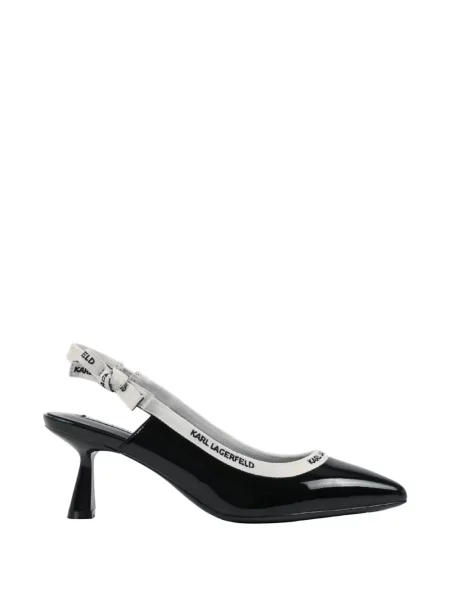 Pantofi cu toc Karl Lagerfeld slingback negru