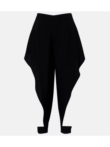 Pantaloni Alaïa cu volane negru