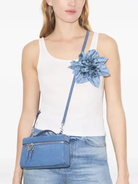 Top Tory Burch din nubuc albastru