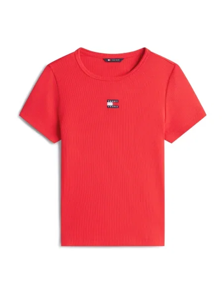 Tommy Jeans Tricou bleumarin alb roșu