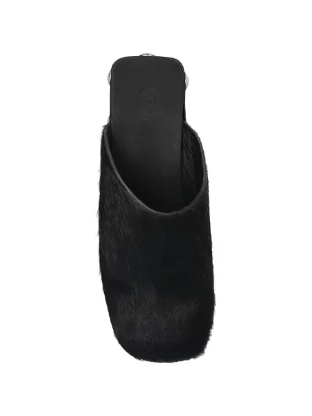 Papuci tip mules Scholl cu tepi negru