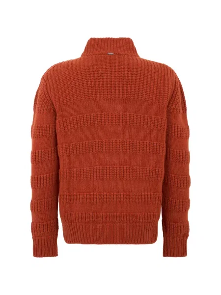 Cardigan Herno din cașmir chunky portocaliu