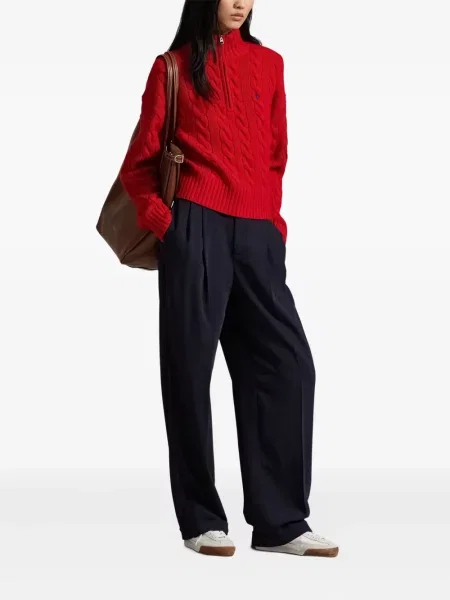 Plačiakojis pledas iš natūralios odos marškinėliai Polo Ralph Lauren žalia