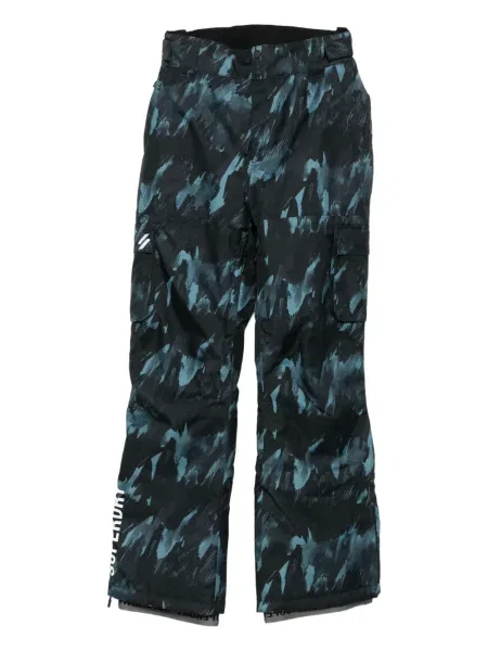 Pantaloni Superdry cu model camuflaj negru