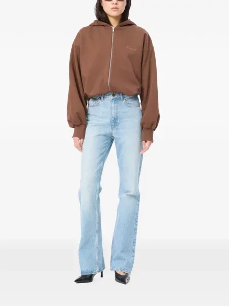 Hoodie Rotate Birger Christensen με κέντημα καφέ