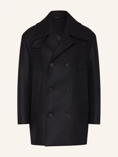 Acne Studios Caban Kabát černá