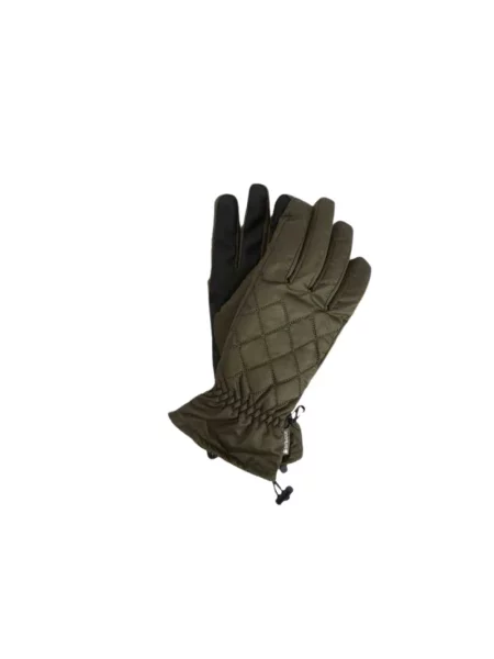 Lniane rękawiczki Barbour zielone
