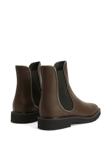 Kožené kotníkové boty Giuseppe Zanotti hnědé