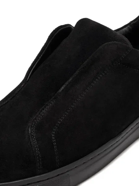 Sneakerși Forsa din piele de căprioară negru