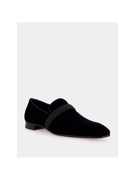 Półbuty Christian Louboutin zamszowe czarne