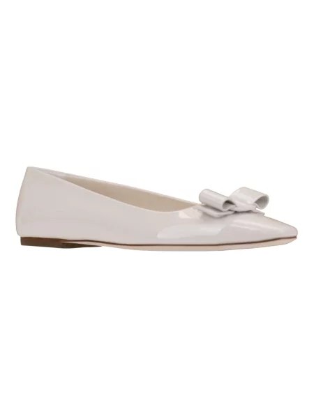 Balerinki Ferragamo skórzane białe