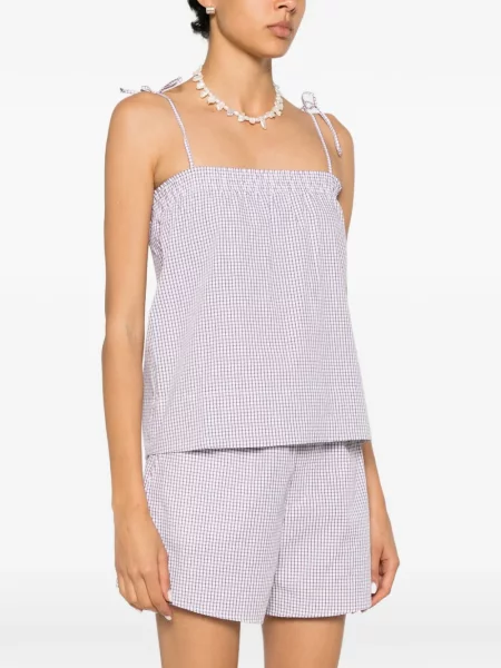 Top A.p.c. în carouri alb