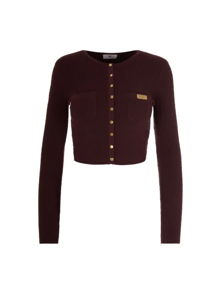 Sweter Elisabetta Franchi brązowy