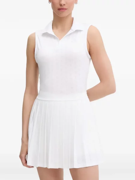 Rochie mini Lacoste fără mâneci alb