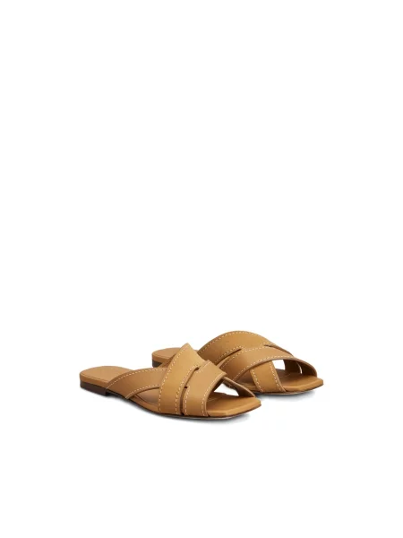 Klapki Tod's skórzane brązowe