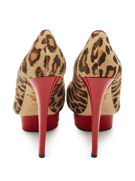 Pantofi cu toc Charlotte Olympia cu imagine cu model leopard maro