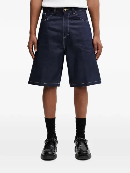Pantaloni scurți din denim Carhartt Wip albastru
