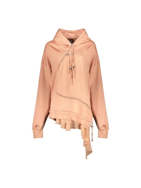 Bluza z kapturem Diesel z kapturem różowa