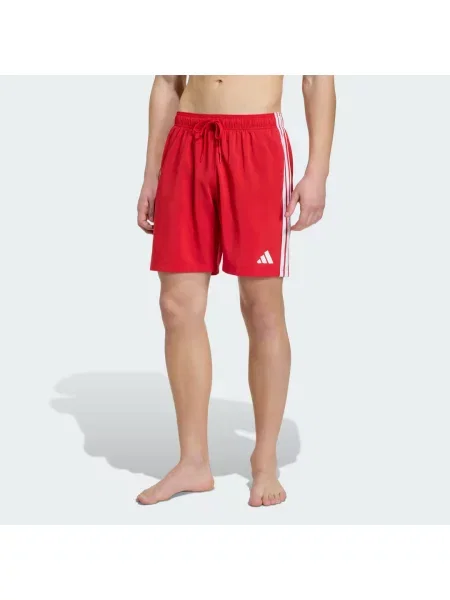 Szorty do pływania 3 stripes 8 inch białe