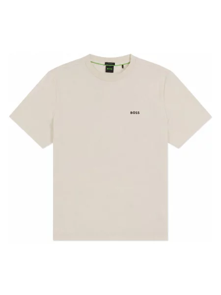 Tricou Boss Green stretch cu decolteu rotund bej