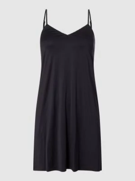 Halka z satyny model ‘Satin Deluxe’ Hanro czarna