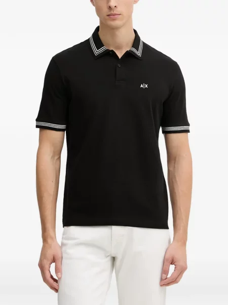 Ριγέ polo Armani Exchange με σχέδιο μαύρο