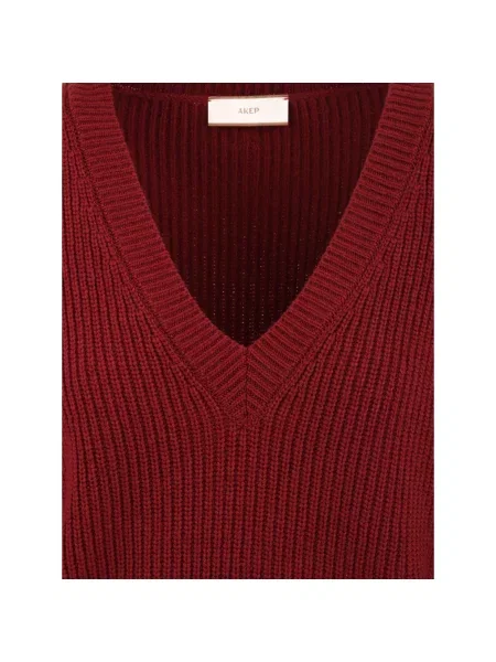 Sweter Akep wełniany czerwony