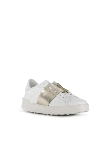 Sneakersy Valentino Garavani skórzane w paski białe