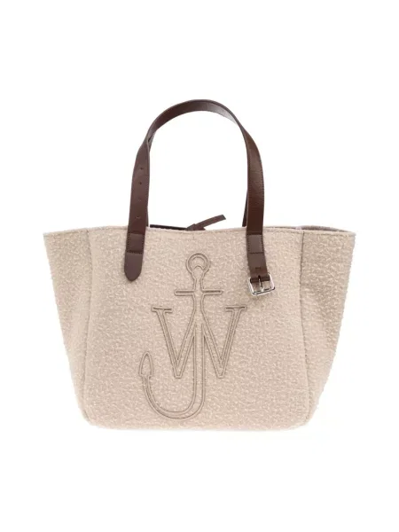 Shopperka Jw Anderson wełniana beżowa