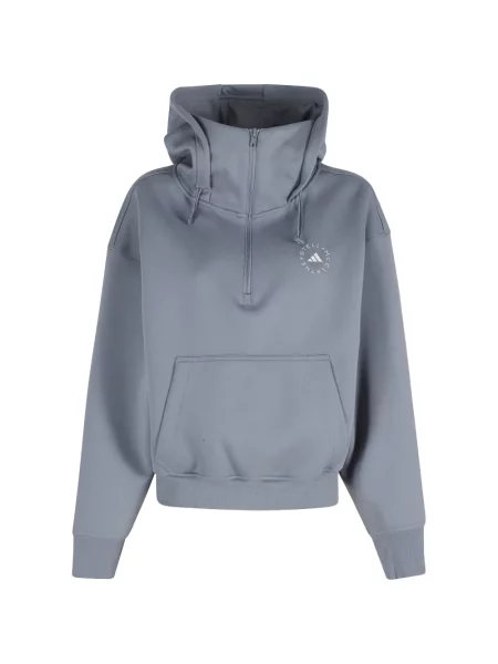 Hanorac cu glugă Adidas de jumătate de fermoar violet