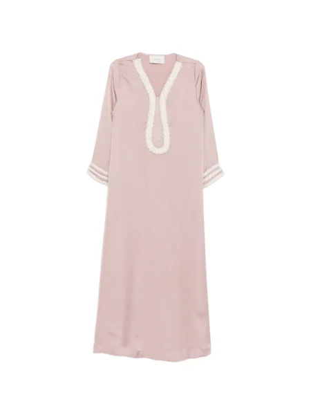 Rochie maxi Shatha Essa de cristal de costum roz