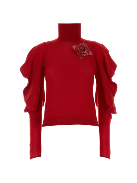 Pulover Blumarine cu volane roșu