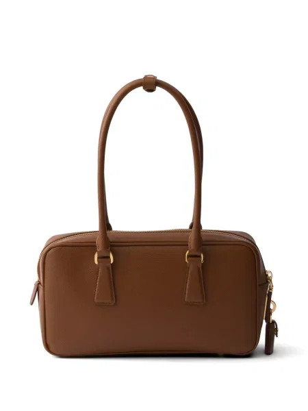 Top Prada din piele maro