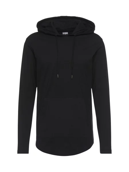 Geacă Urban Classics cu glugă din jerseu negru