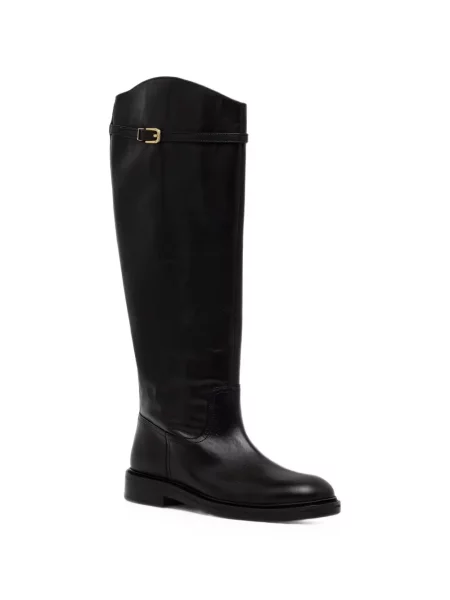 Botine Billi Bi din piele cu cataramă negru