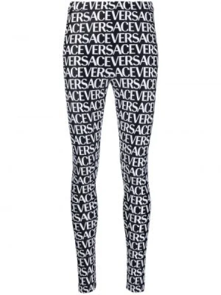 Талия клинове Versace с принт черно