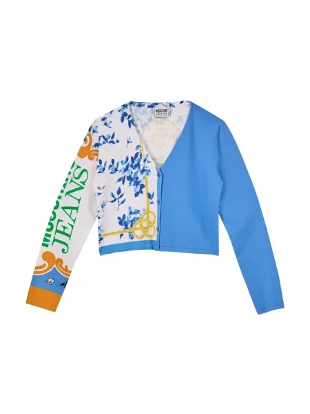 Kardigan Moschino z nadrukiem o krotszym kroju