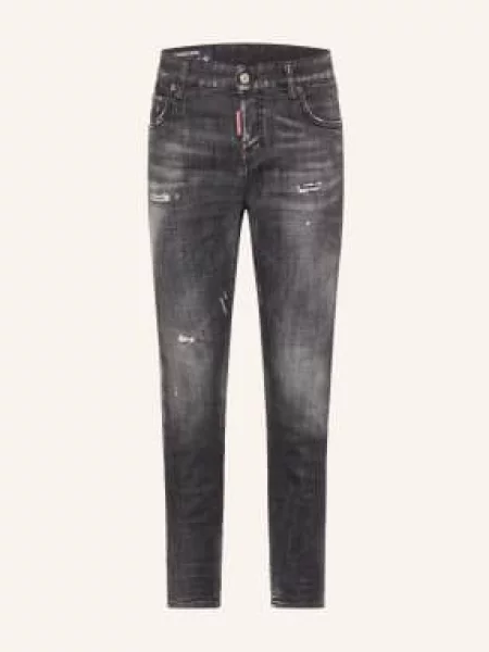 Krótkie Dżinsy Teddy schwarz czarne