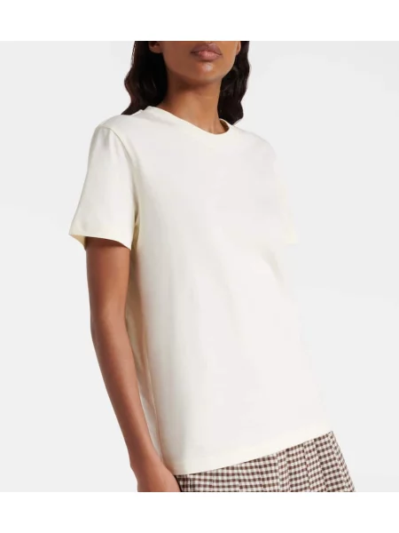 Tricou Moncler din jerseu alb